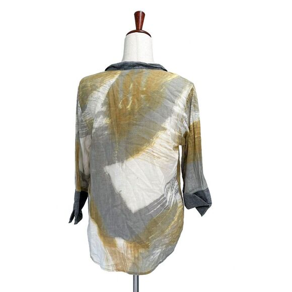 Palma Leone Top Size Small Women's Abstract Painted Breezy‎ Tunic Art to Wear - Picture 8 of 11